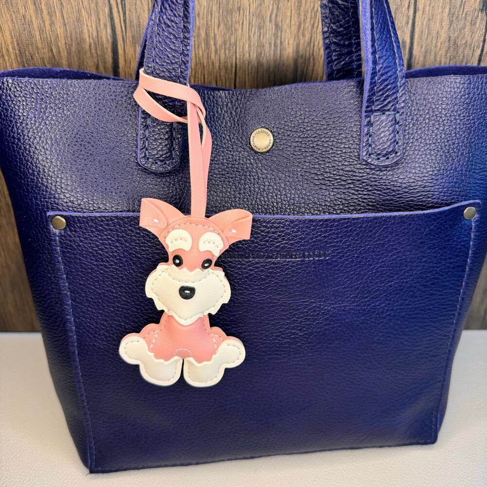 Dog Purse Charm Schnauzer Bag Charm Purse Pink Dog lover Gift NEW FAST SHIP
